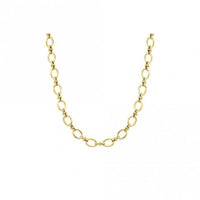 Affinity Long Gold Steel Link Necklace