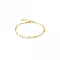Chains Of Style Bracelet in Gold Steel and CZ