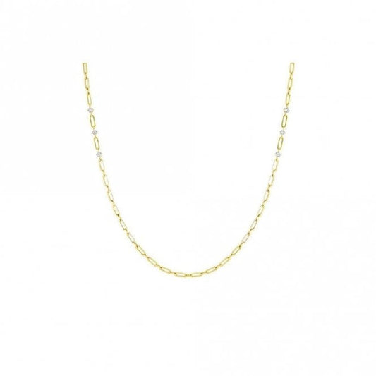 Nomination Chains Of Style Long Necklace in Gold Steel and CZ