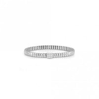 XTE Life Steel & CZ Square Bracelet, 18cm