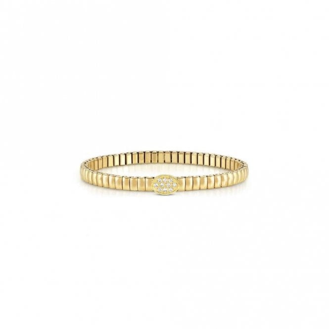 Nomination XTE Life Steel & CZ Yellow Gold Oval Bracelet, 18cm