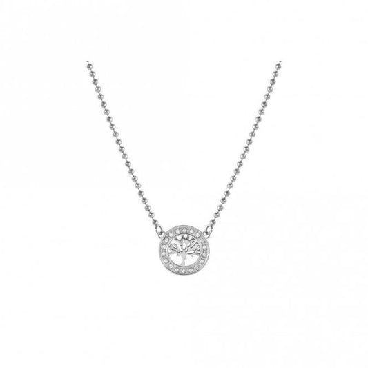 Soffio D'amore Tree of Life Necklace in Silver with CZ