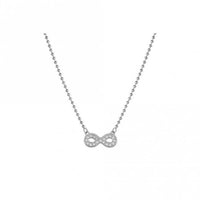 Soffio D'amore Infinite Necklace in Silver with CZ