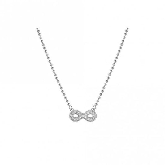 Soffio D'amore Infinite Necklace in Silver with CZ