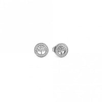 Soffio D'amore Tree of Life Earrings in Silver with CZ