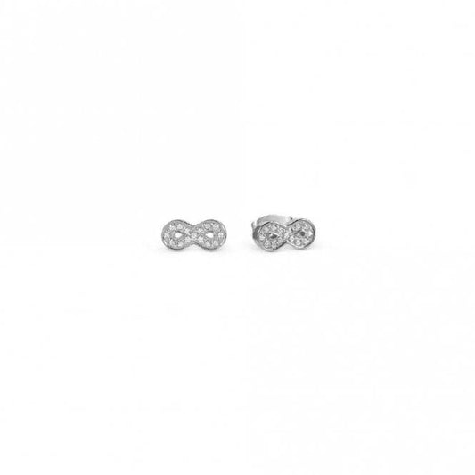 Soffio D'amore Infinite Earrings in Silver with CZ