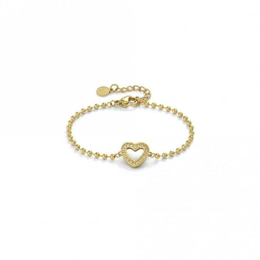 Soffio D'amore Heart Bracelets in Gold with CZ