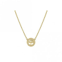 Soffio D'amore Tree of Life Necklace in Gold with CZ