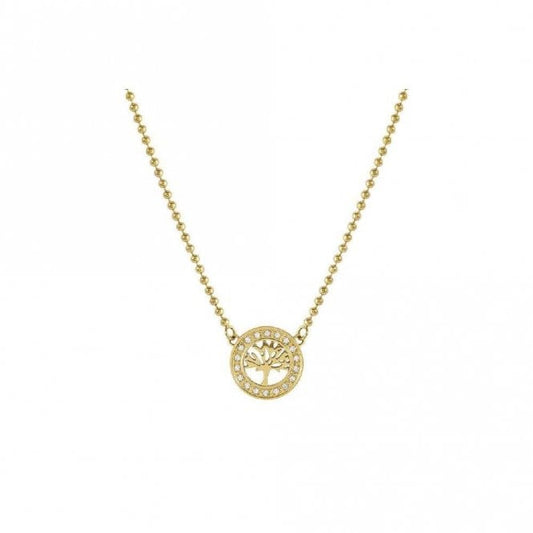 Soffio D'amore Tree of Life Necklace in Gold with CZ