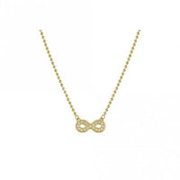 Soffio D'amore Infinite Necklace in Gold with CZ