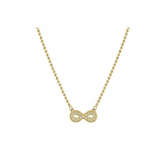 Soffio D'amore Infinite Necklace in Gold with CZ