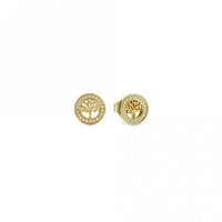 Soffio D'amore Tree of Life Earrings in Gold with CZ