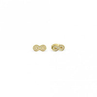 Soffio D'amore Infinite Earrings in Gold with CZ