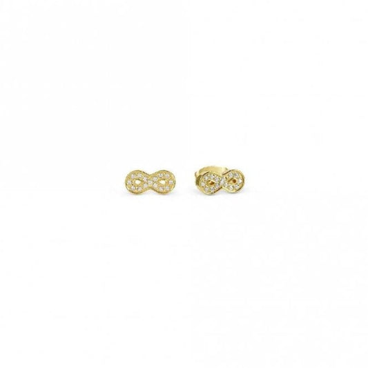 Soffio D'amore Infinite Earrings in Gold with CZ