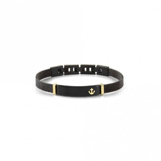 Sea Lover Anchor Link Bracelet with Black PVD and Gold