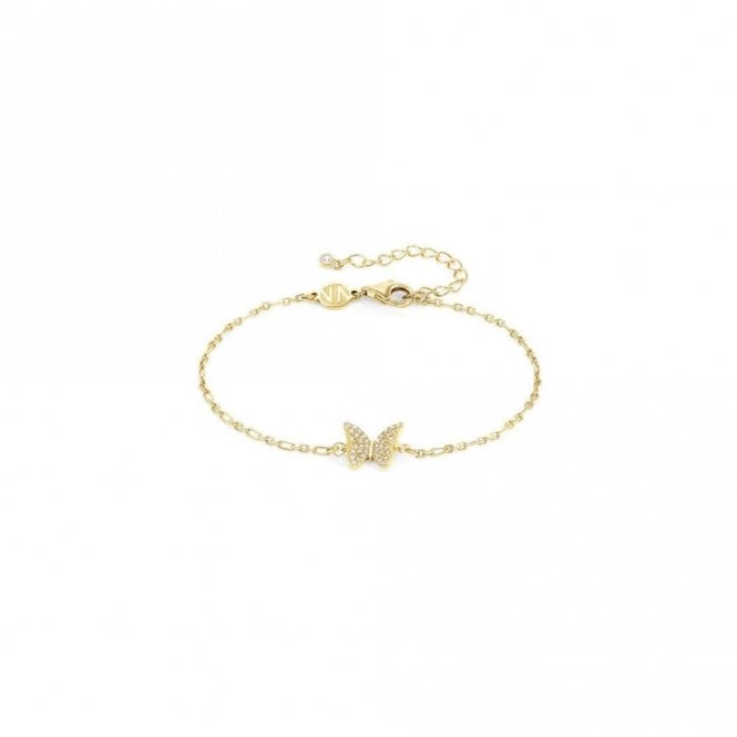 SweetRock Nature Butterfly Gold and CZ Bracelet