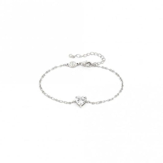 SweetRock Sparkling Love Heart Silver and CZ Bracelet