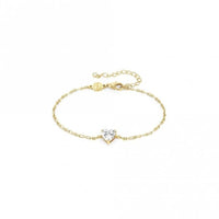 SweetRock Sparkling Love Heart Gold and CZ Bracelet