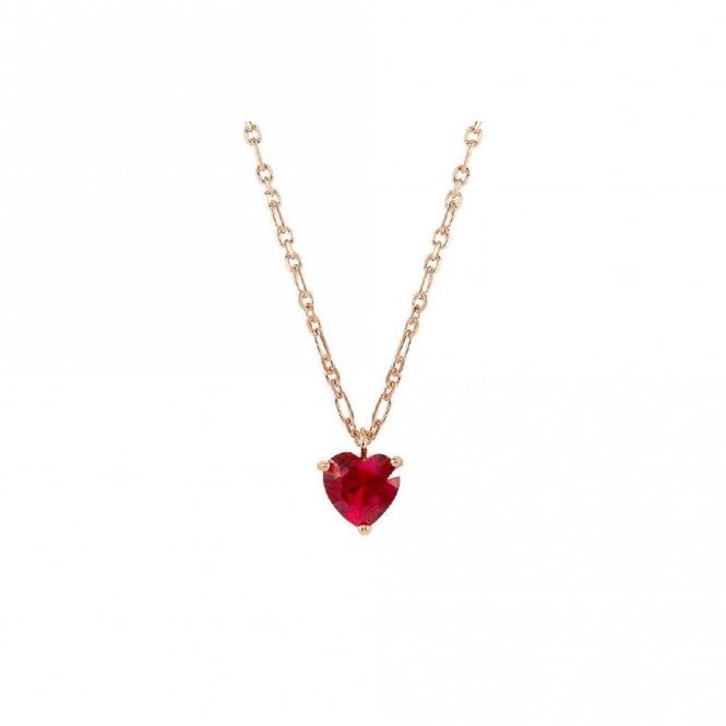 SweetRock Sparkling Love Rose Gold and CZ Necklace
