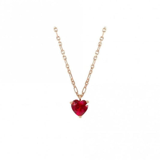 SweetRock Sparkling Love Rose Gold and CZ Necklace