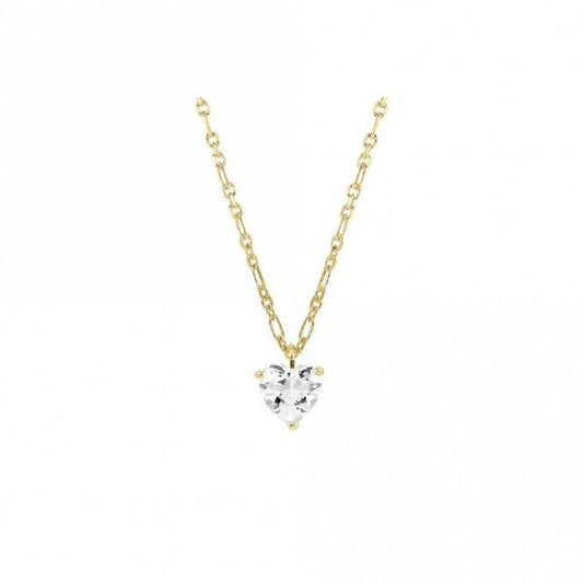 SweetRock Sparkling Love Gold and CZ Necklace