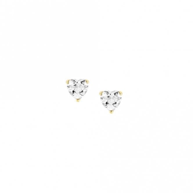 SweetRock Sparkling Love Gold and CZ Earrings