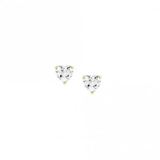 SweetRock Sparkling Love Gold and CZ Earrings