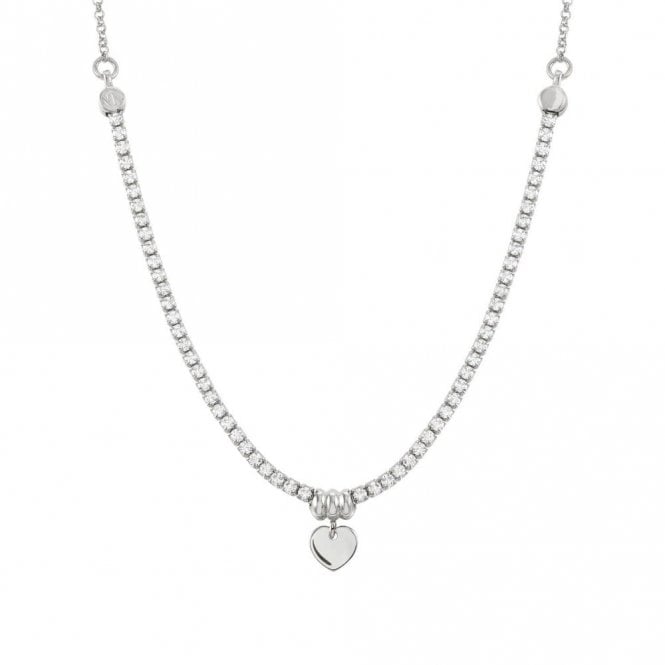 Chic & Charm Heart Necklace in Silver with CZ