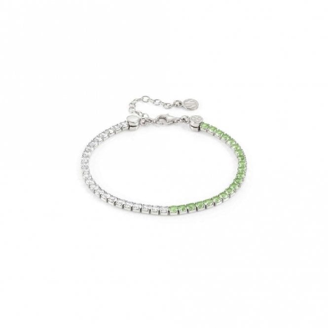 Chic & Charm Joyful Silver White & Green CZ Bracelet