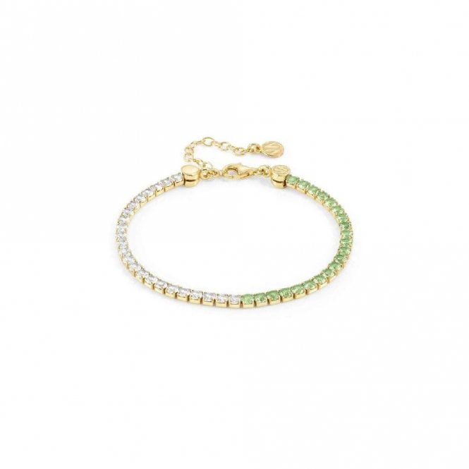 Chic & Charm Joyful Gold White & Green CZ Bracelet