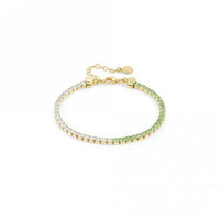 Chic & Charm Joyful Gold White & Green CZ Bracelet