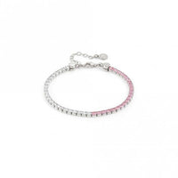Chic & Charm Joyful Silver White & Pink CZ Bracelet