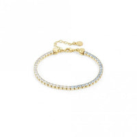 Chic & Charm Joyful Gold Light Blue & Pink CZ Bracelet