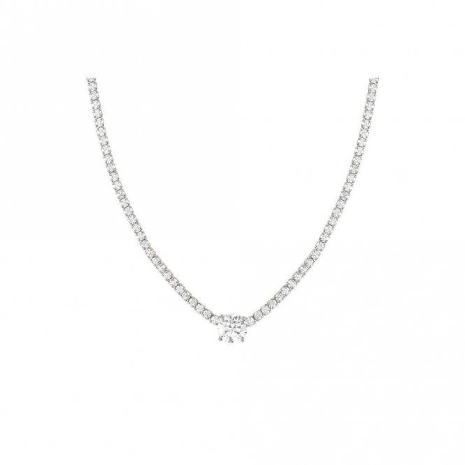 Chic & Charm Joyful Silver & Central CZ Necklace