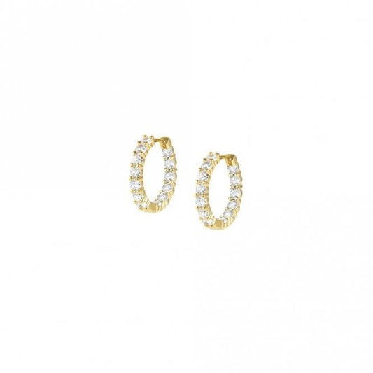 Nomination Chic & Charm Joyful Gold & CZ Huggie Hoop Earrings