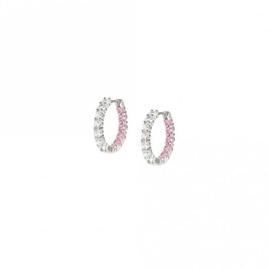 Nomination Chic & Charm Joyful Silver White & Pink CZ Earrings