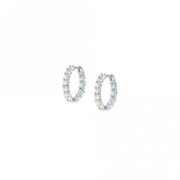 Chic & Charm Joyful Silver Light Blue & Pink CZ Earrings