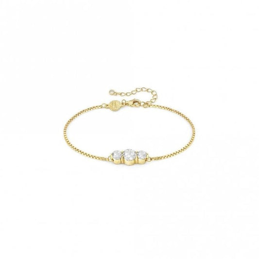 Colour Wave Bracelet in Gold and Round CZ