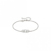Colour Wave Bracelet in Silver and Round CZ
