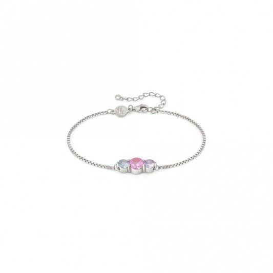 Colour Wave Bracelet in Silver and Multicoloured CZ