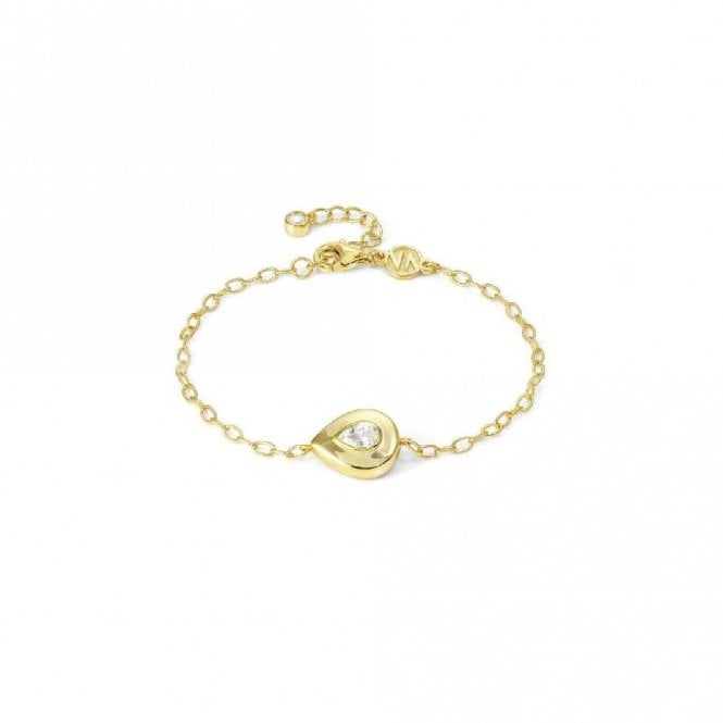 Domina Drop Bracelet in Gold and CZ