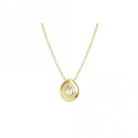 Domina Drop Necklace in Gold and CZ