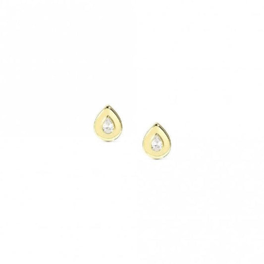 Domina Drop Earrings in Gold and CZ