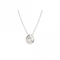 Domina Drop Necklace in Silver and CZ