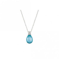 My Radiance Light Blue Topaz Necklace In Silver with CZ and Imitation Stones