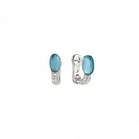 My Radiance Light Blue Topaz Earrings In Silver with CZ and Imitation Stones