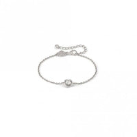 Cosmic Love Heart Bracelet in Silver with CZ
