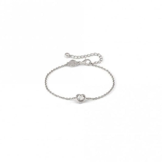 Cosmic Love Heart Bracelet in Silver with CZ