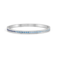 Pretty Bangles Small Bracelet in Silver & Light Blue CZ