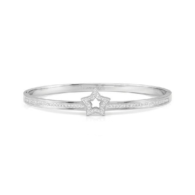 Pretty Bangles Large Star Bracelet in Silver & CZ